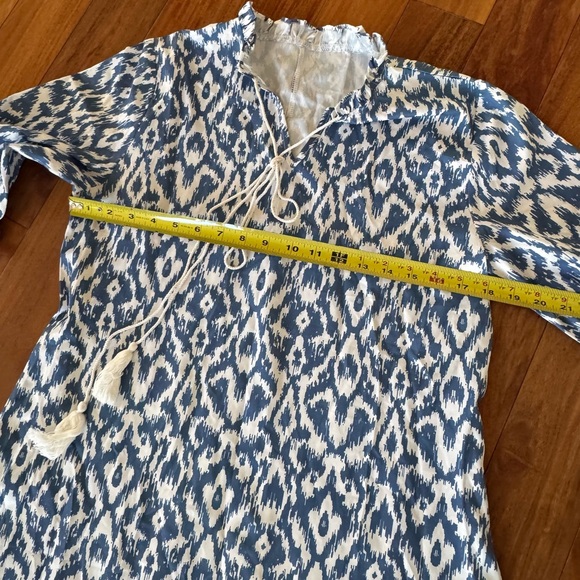 Blue and White Maxi Dress - Picture 7 of 9